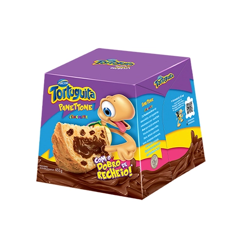 Panettone Recheio Chocolate Tortuguita Arcor Caixa 650g
