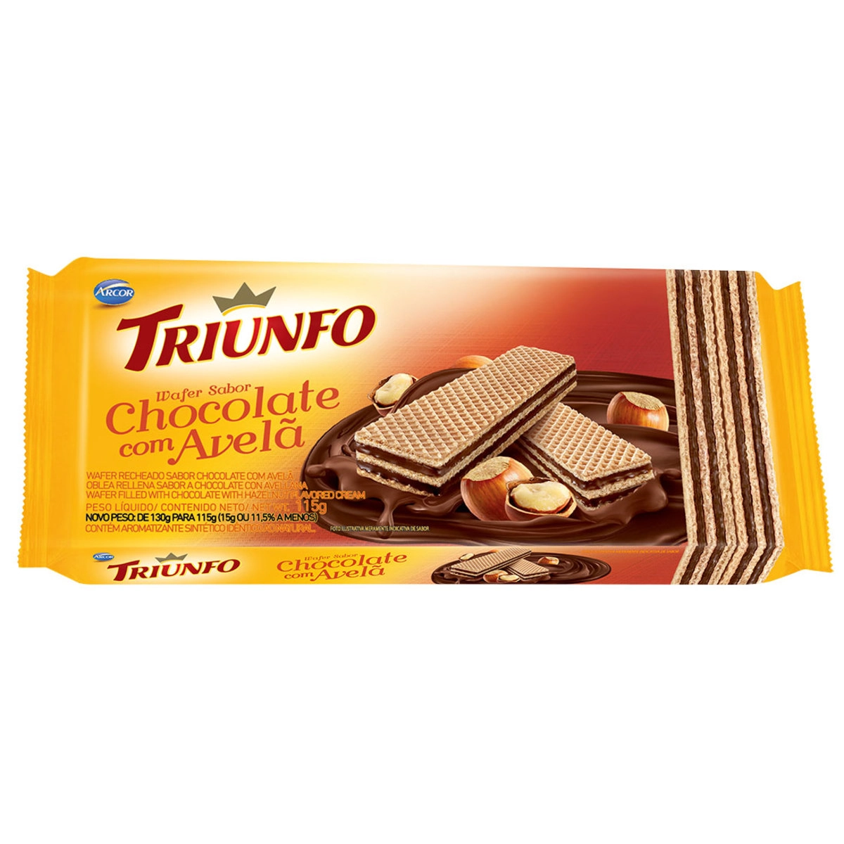 Biscoito Wafer Triunfo Choco/avela