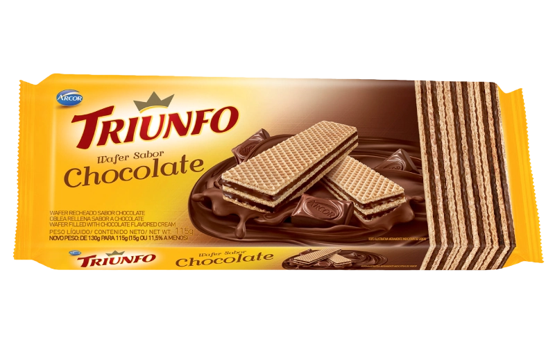 Biscoito Wafer Triunfo Chocolate