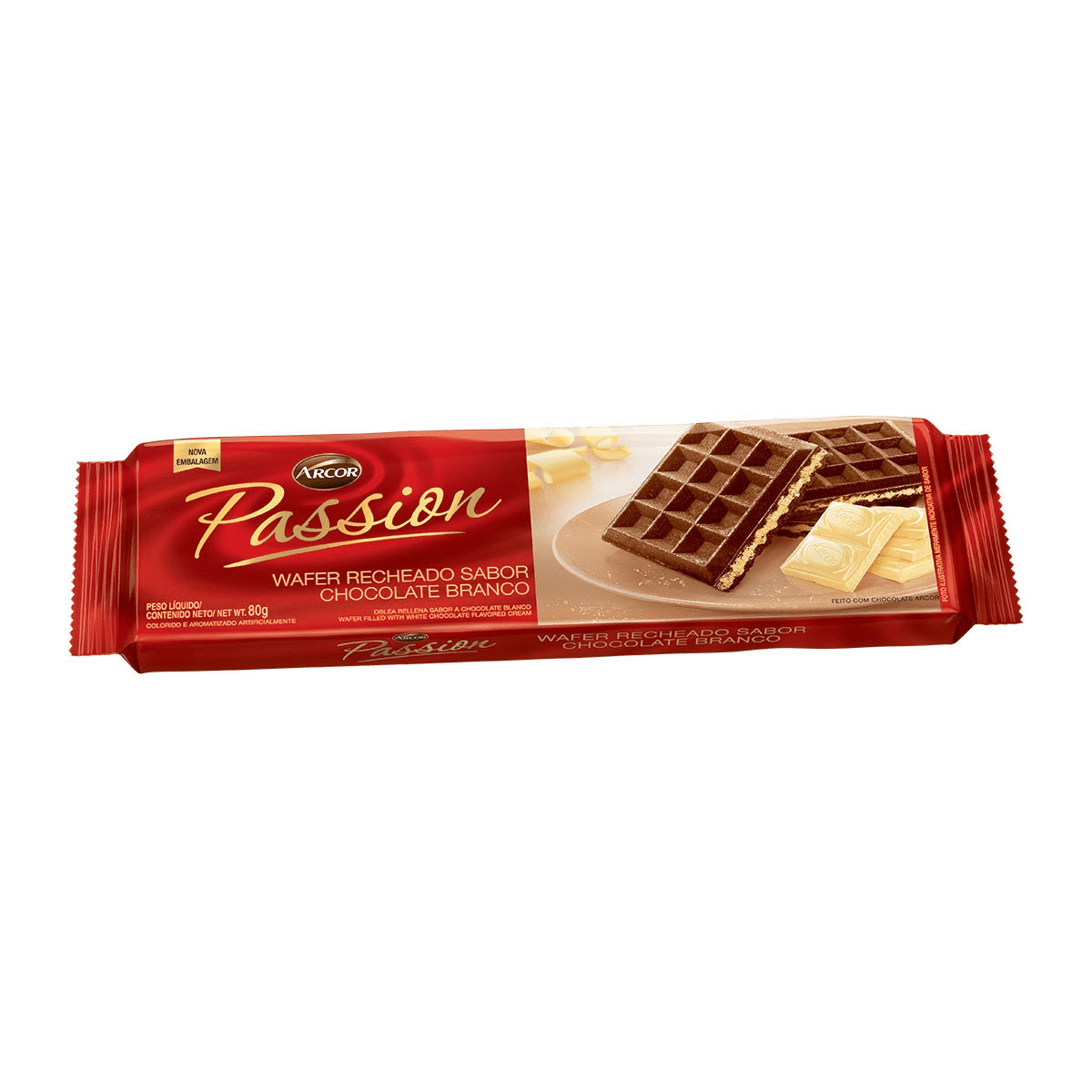 Bisc Triunfo Wafer 80g Passion Choc Branco