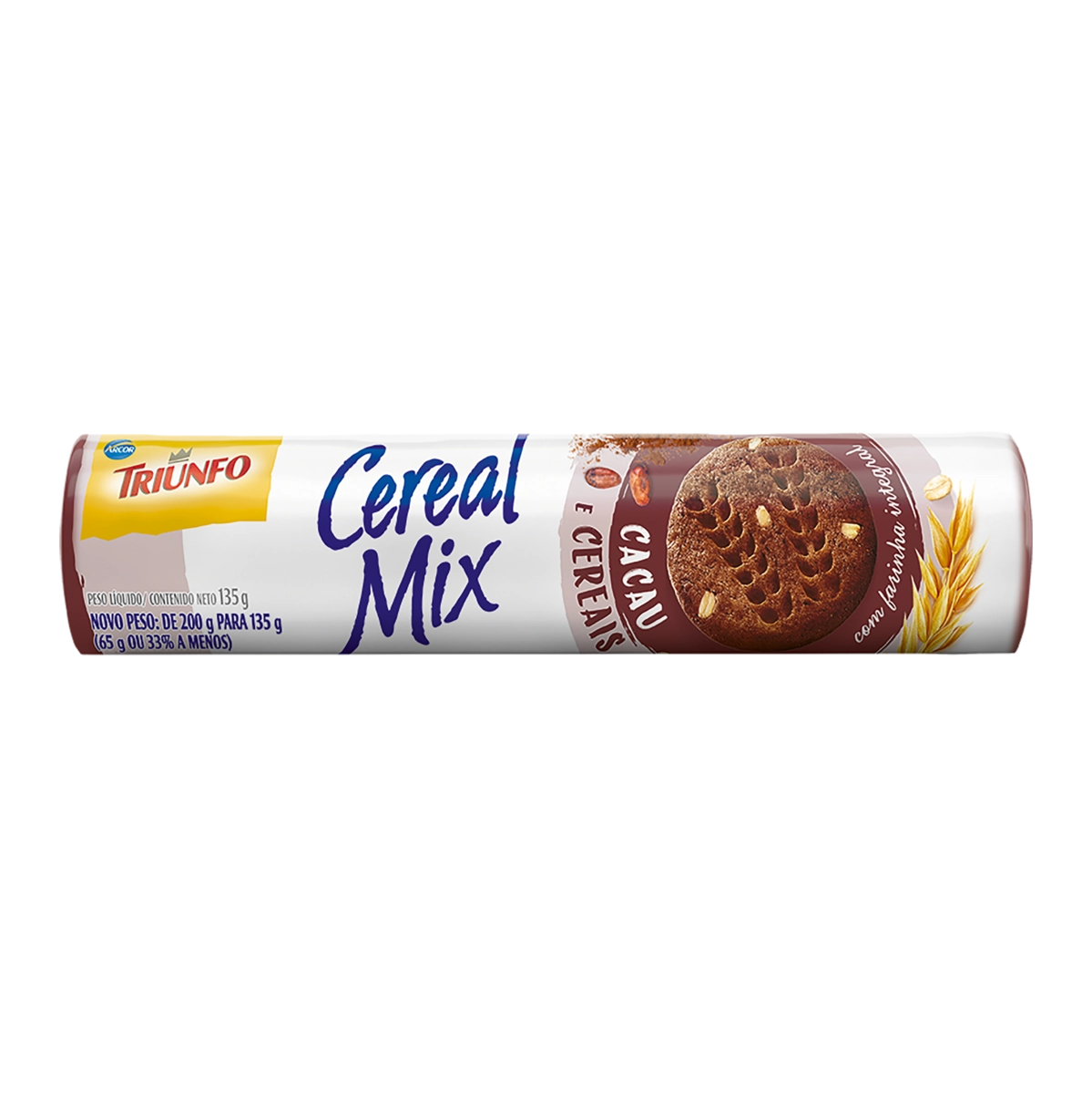 Biscoito Cacau E Cereais Triunfo Cereal Mix Pacote 135g