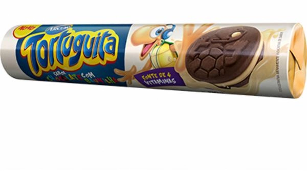 Biscoito Chocolate Recheio Baunilha Tortuguita Pacote 120g