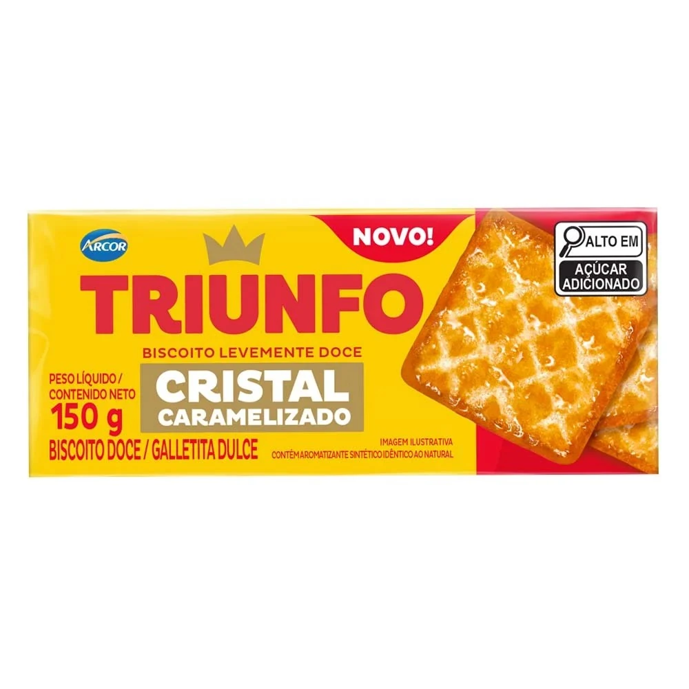 Biscoito Doce Cristal Caramelizado Triunfo 150g