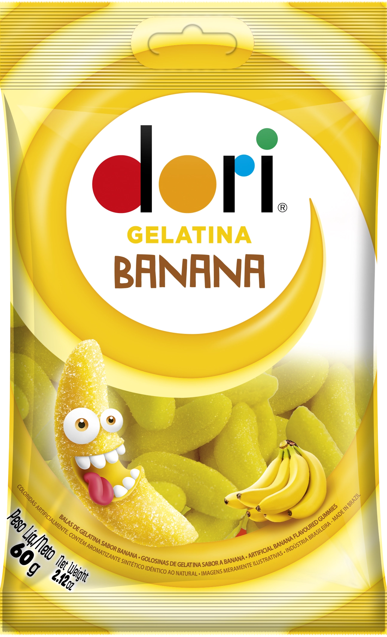 Bala De Gelatina Banana Dori Pacote 85g