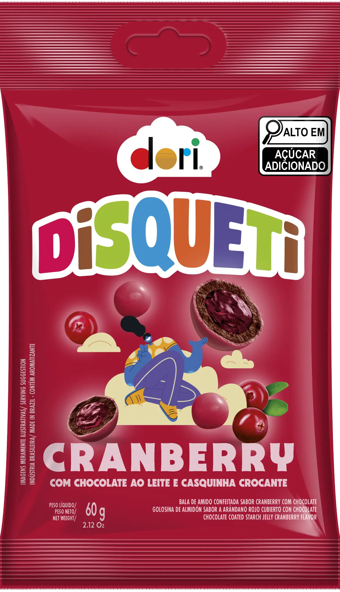 Disqueti Choc C/cranberry Dori 60gr