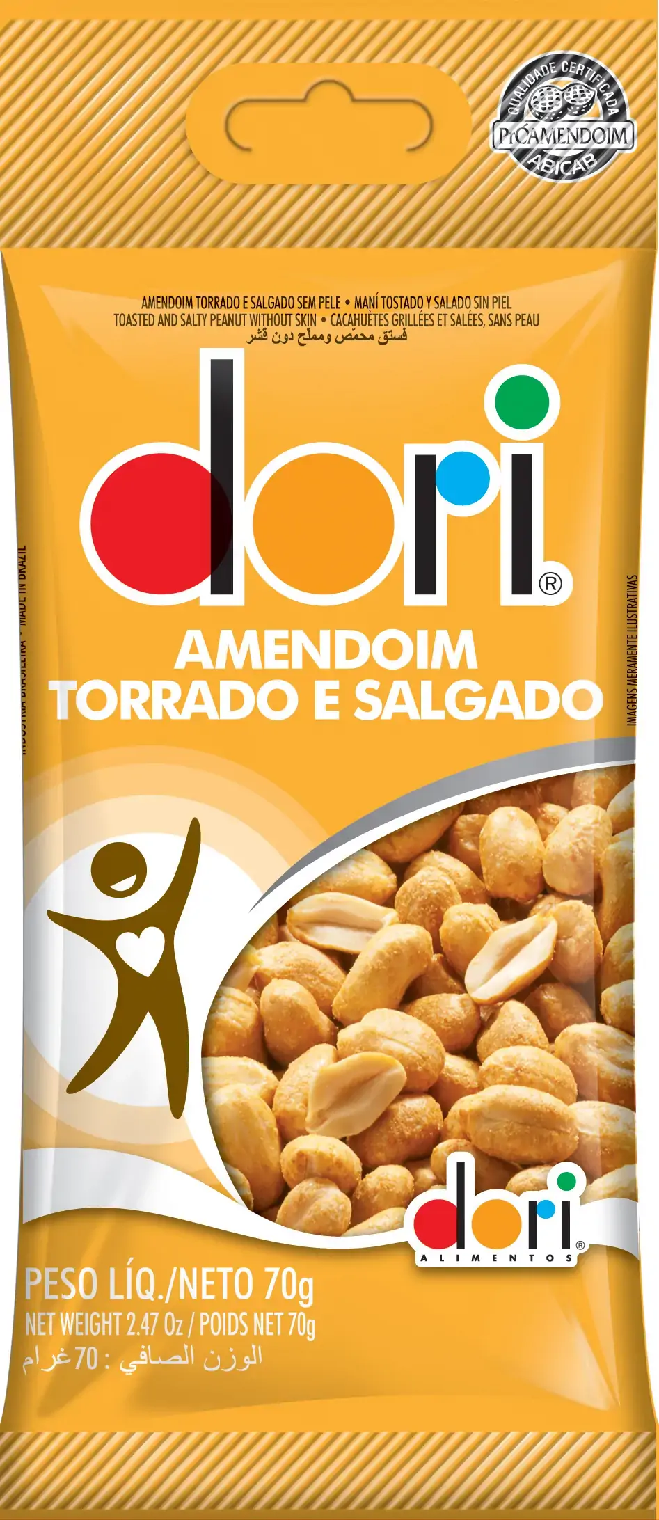Amendoim Dori Torr/salgadinho S/pele 70gr