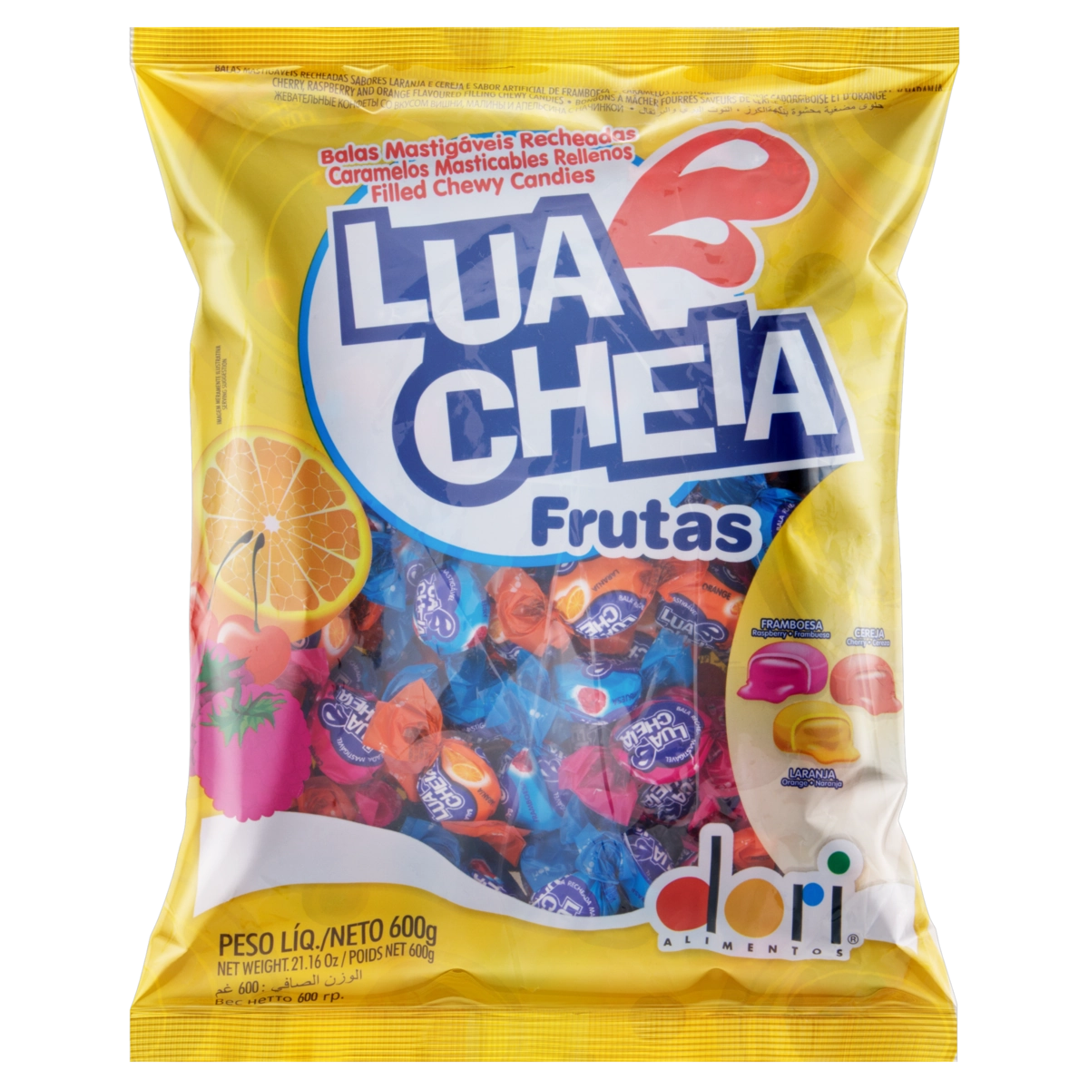 Bala Lua Cheia Dori 400g Frutas