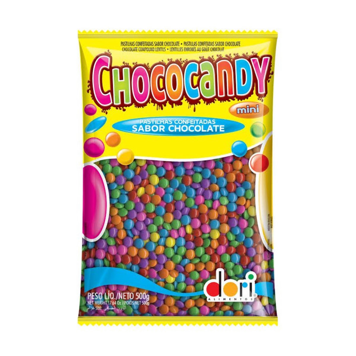 Pastilha De Chocolate Dori Chococandy Pacote 500g