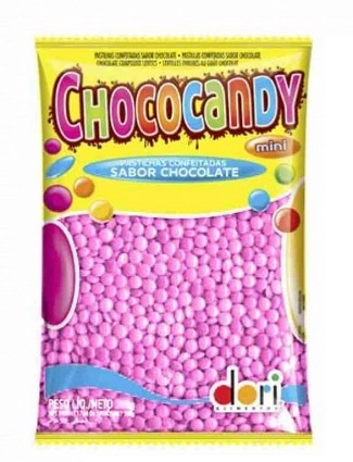 Confeito Chococandy 350g Rosa