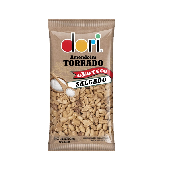 Amendoim Torrado Salgado Dori De Boteco Pacote 320g