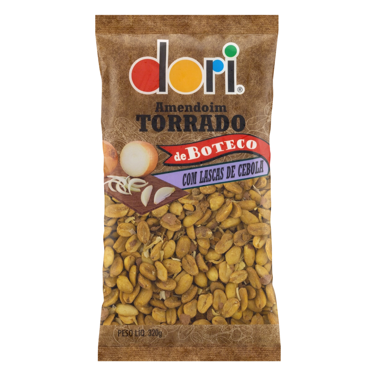 Amendoim Torrado Com Lascas De Cebola Dori De Boteco Pacote 320g
