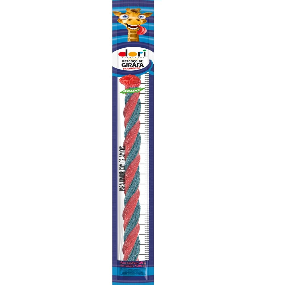 Bala Dori Regaliz Pescoco Girafa Framboesa 30g