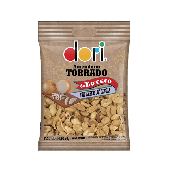 Amendoim Torrado Com Lascas De Cebola Dori De Boteco Pacote 90g