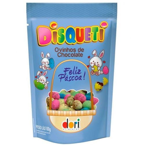 Confeito Disqueti Ovinhos Choc 100g
