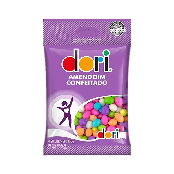 Confeito De Chocolate Com Amendoim Dori Pacote 150g