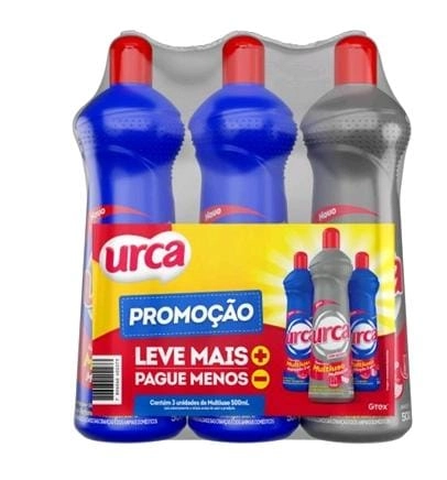 Limp Multiuso Urca 500ml C/3 Leve Mais Pague Menos