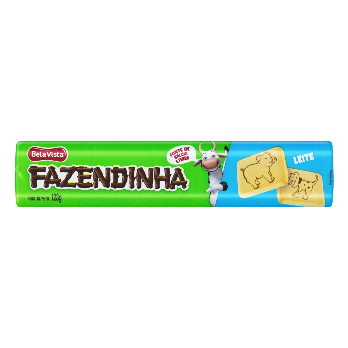 Biscoito Leite Bela Vista Fazendinha Pacote 123g