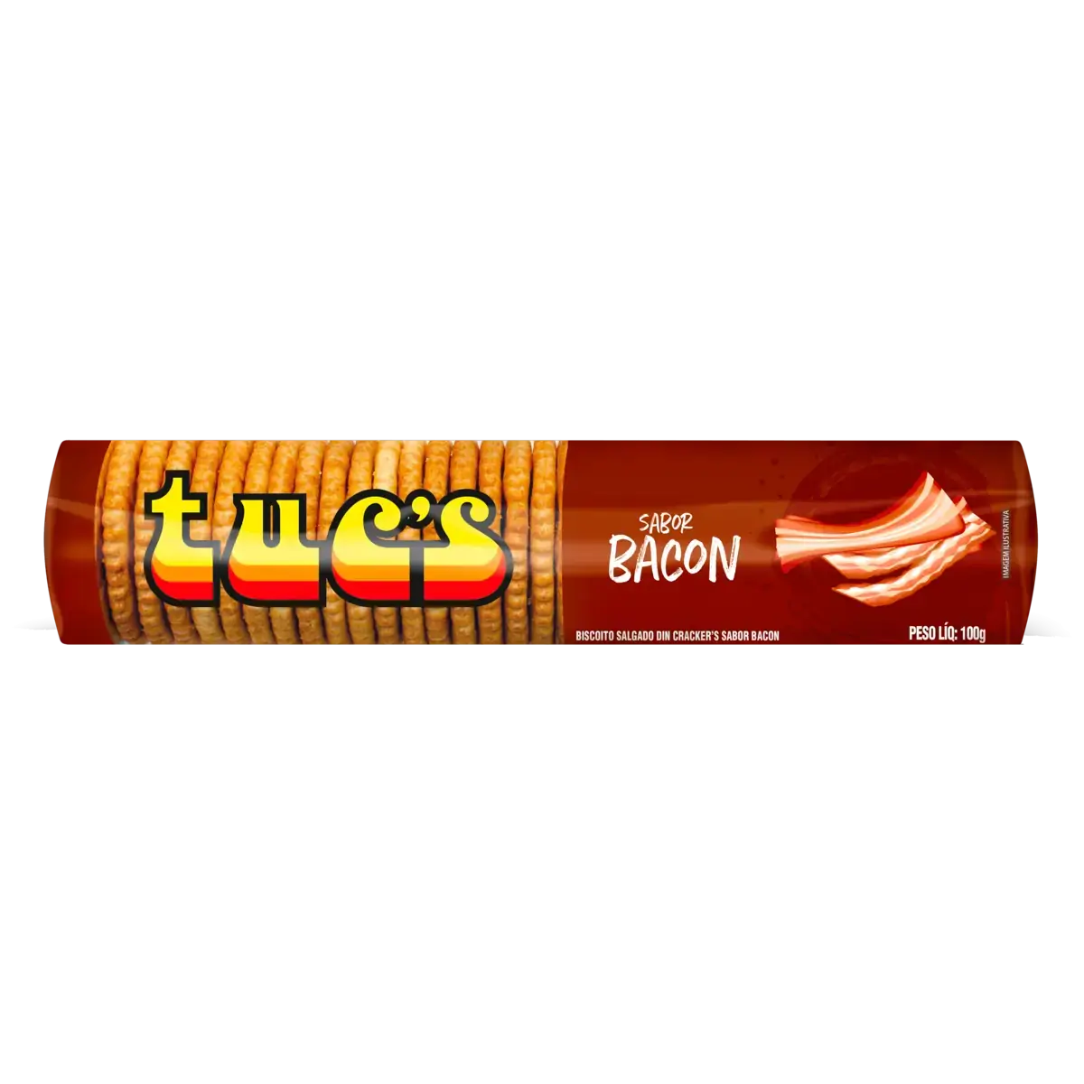Biscoito Din Crackers Bacon Tucs Pacote 100g