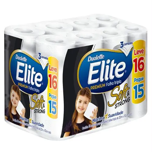 Papel Higienico Folha Tripla 20 Metros 16 Rolos Elite