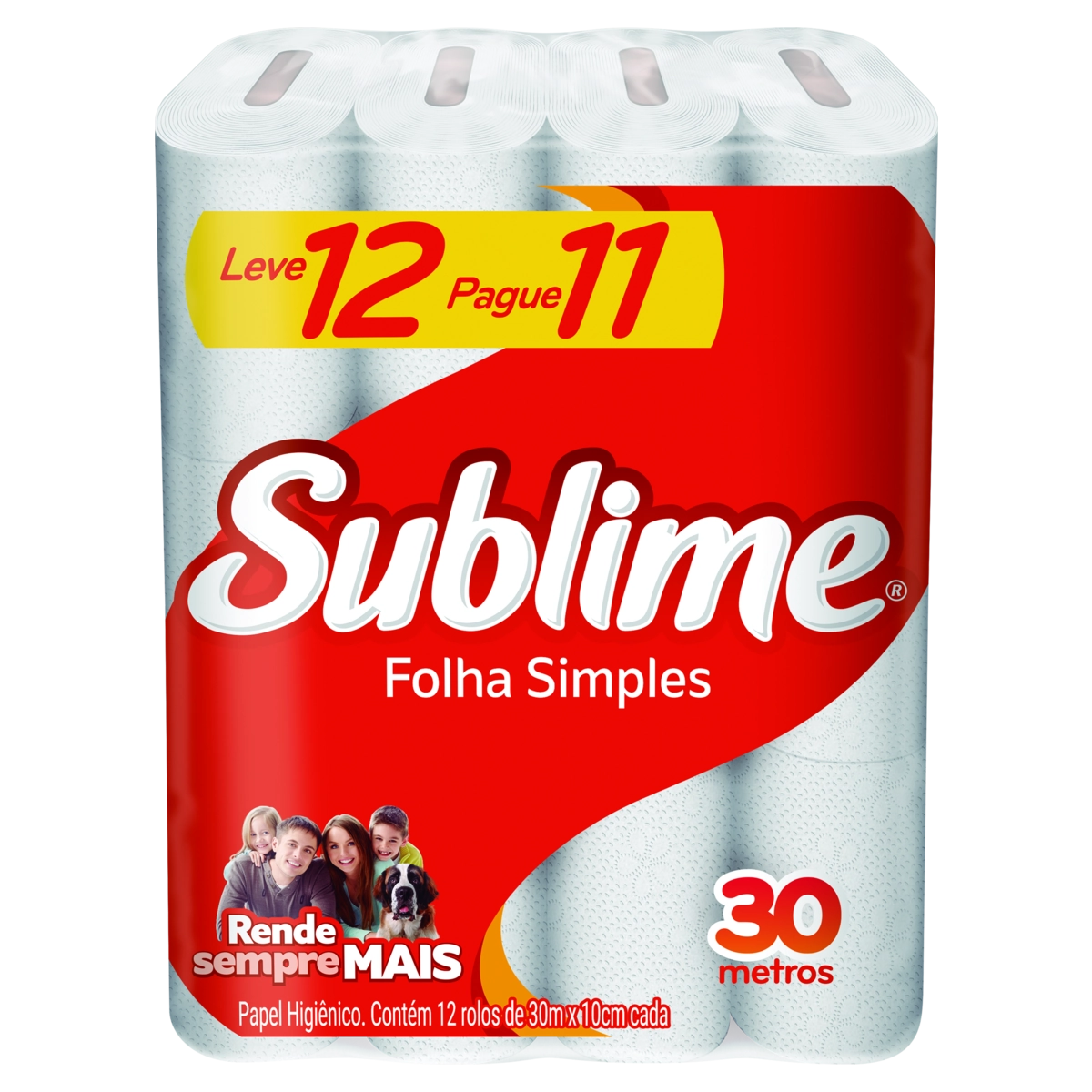 Papel Higiênico Sublime Lv12 Pg11 30mx10cm Neutro