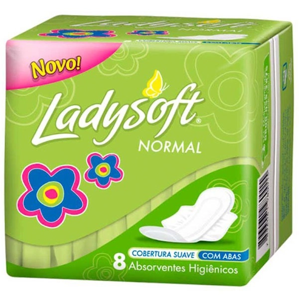 Absorvente Ladysoft Normal C/8 C/abas Suave