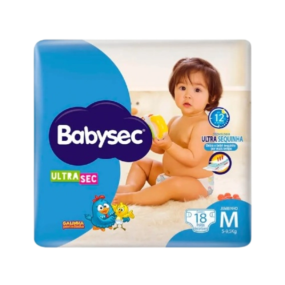 Babysec Galinha Pintadinha Ultra M Descartável 30 Unidades