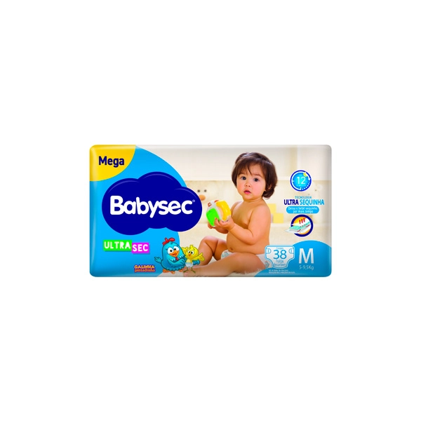 Fralda Ultra Mega M Com 44 Unidades Babysec