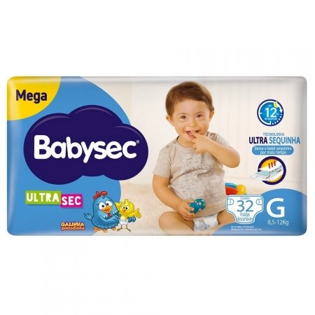 Fralda Ultra Mega G Com 40 Unidades Babysec