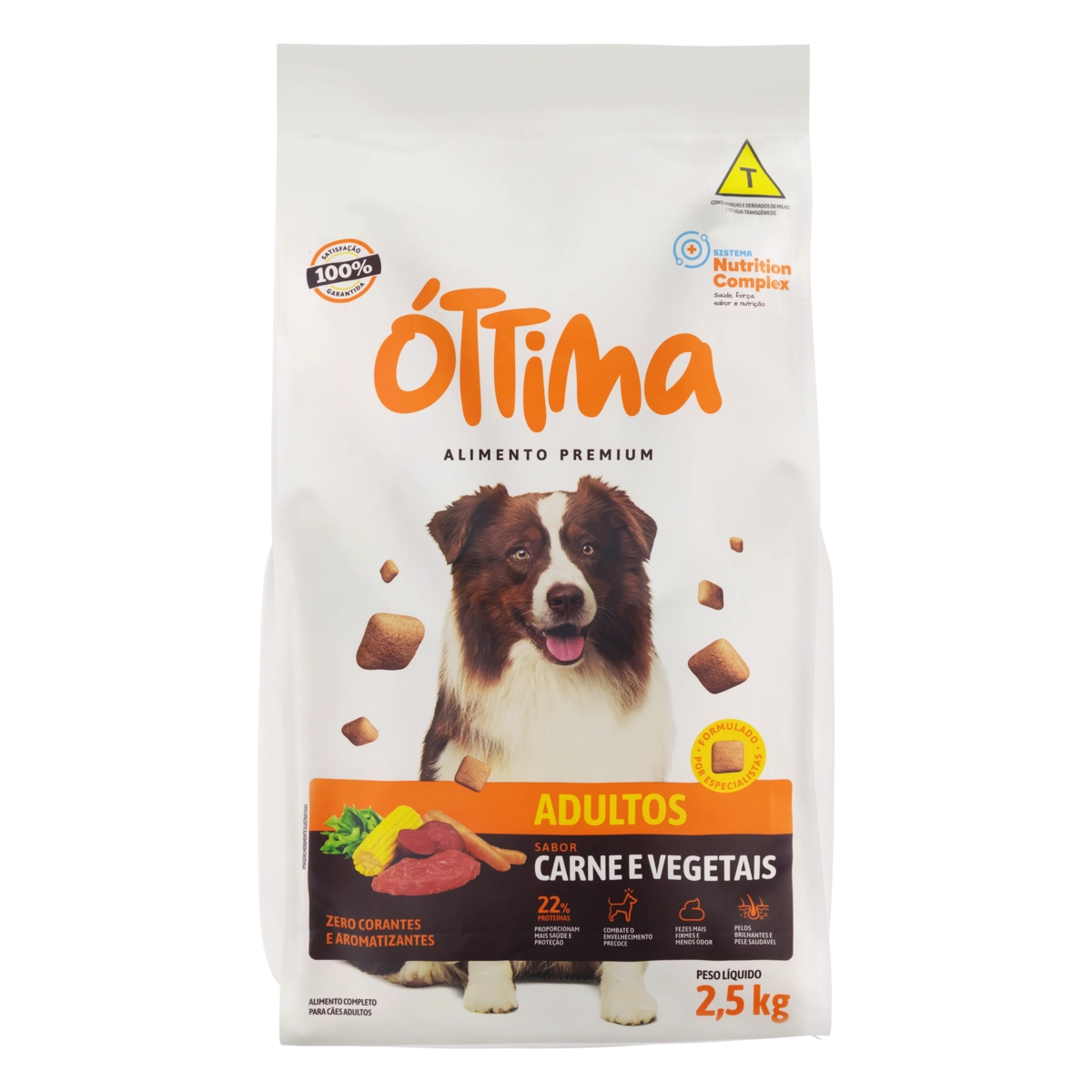 Alimento Para Cães Adultos Carne E Vegetais óttima Pacote 2,5kg