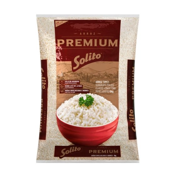 Arroz Branco Tipo 1 Solito Premium Pacote 5kg