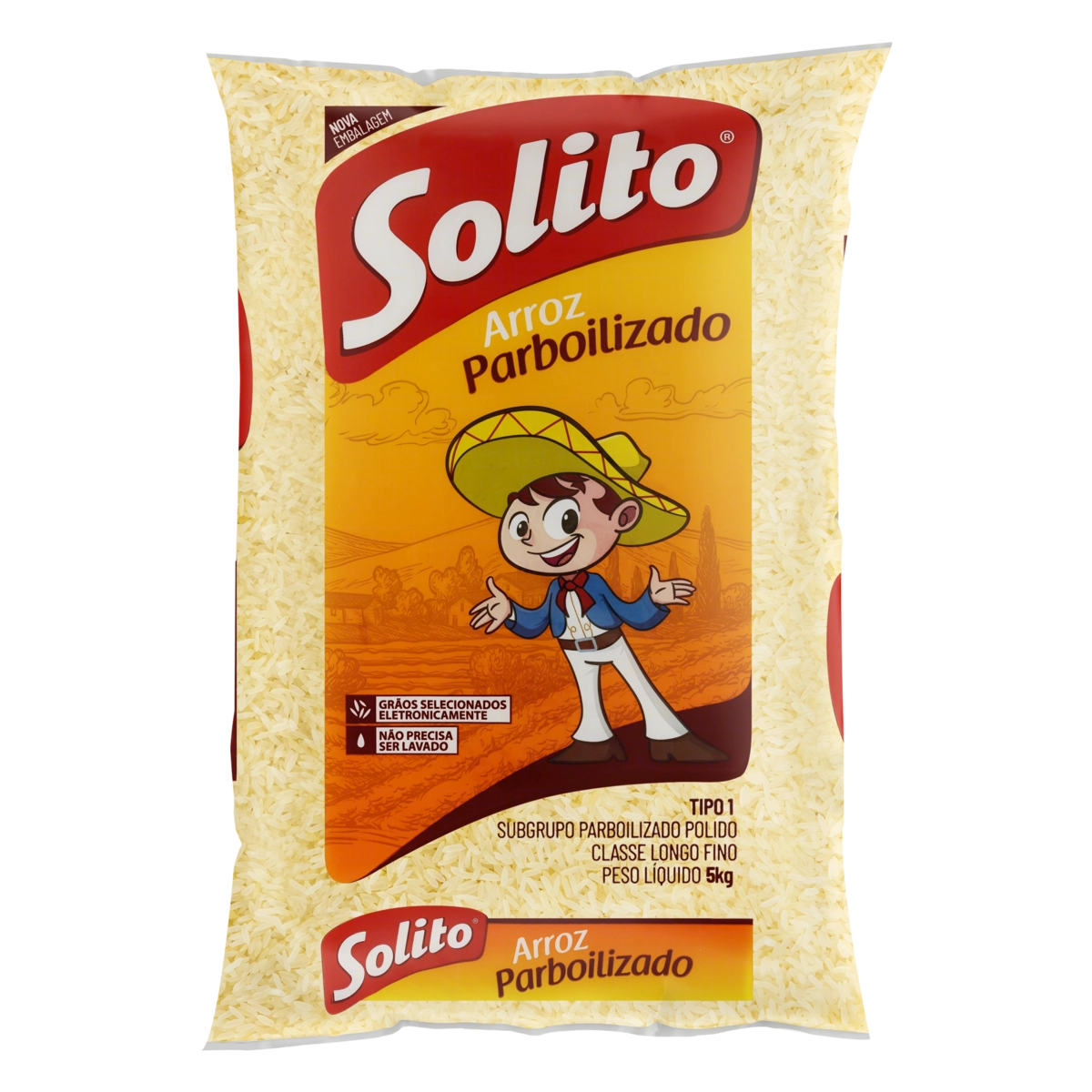 Arroz Parboilizado Tipo 1 Solito Pacote 5kg