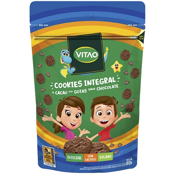 Cookies Vitao 80g Int.cacau C/gotas Choc.