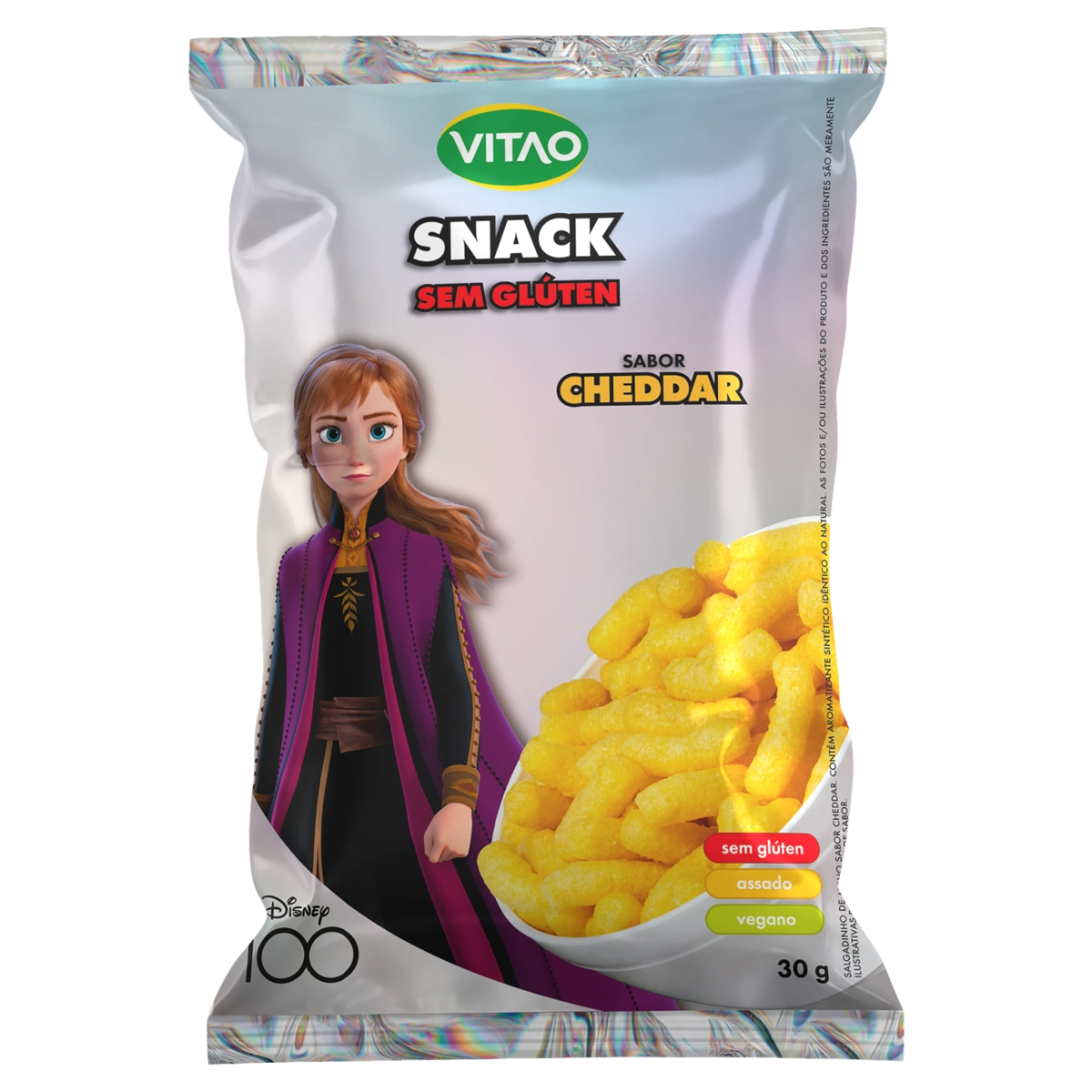 Snack Cheddar Frozen Vitao Pacote 30g
