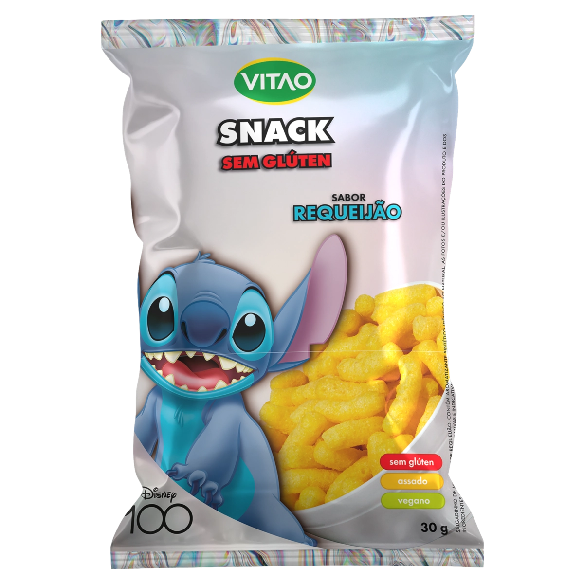 Snack Requeijão Lilo Stitch Vitao Pacote 30g