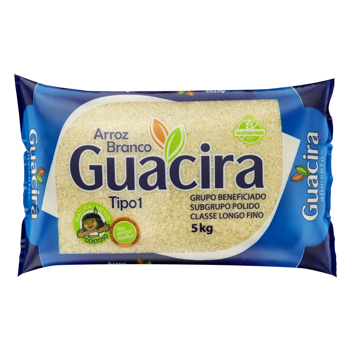 Arroz Branco Tipo 1 Guacira Pacote 5kg