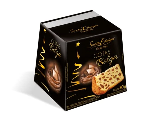 Mini Panetone Gotas Chocolate Santa Edwiges 80g