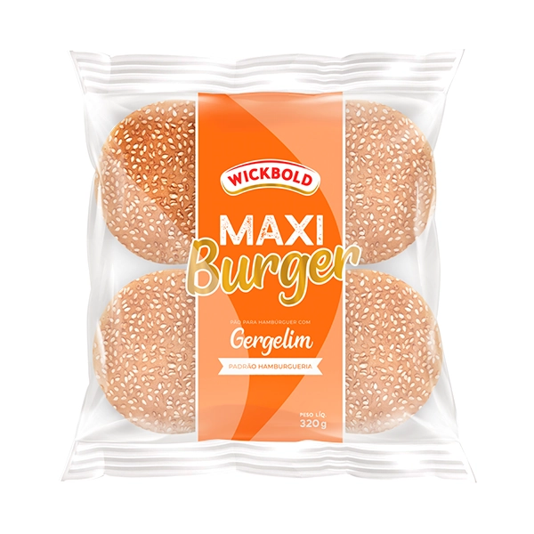 Pão Para Hambúrguer Com Gergelim Wickbold Do Forno Premium Pacote 320g