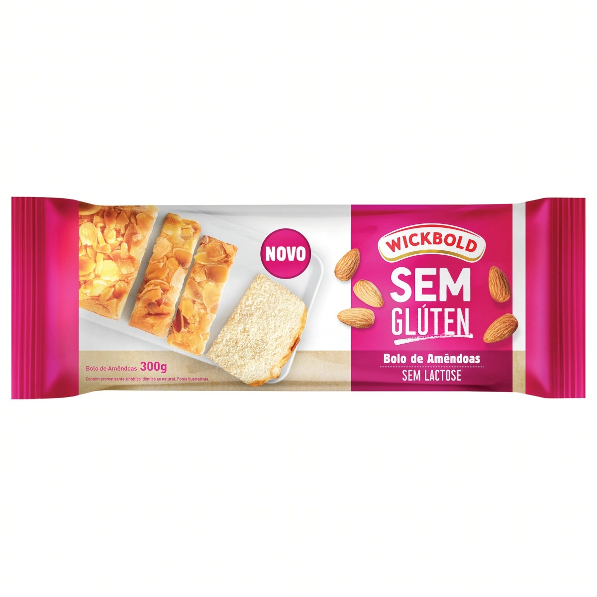 Bolo Amêndoas Sem Glúten Zero Lactose Wickbold Pacote 300g