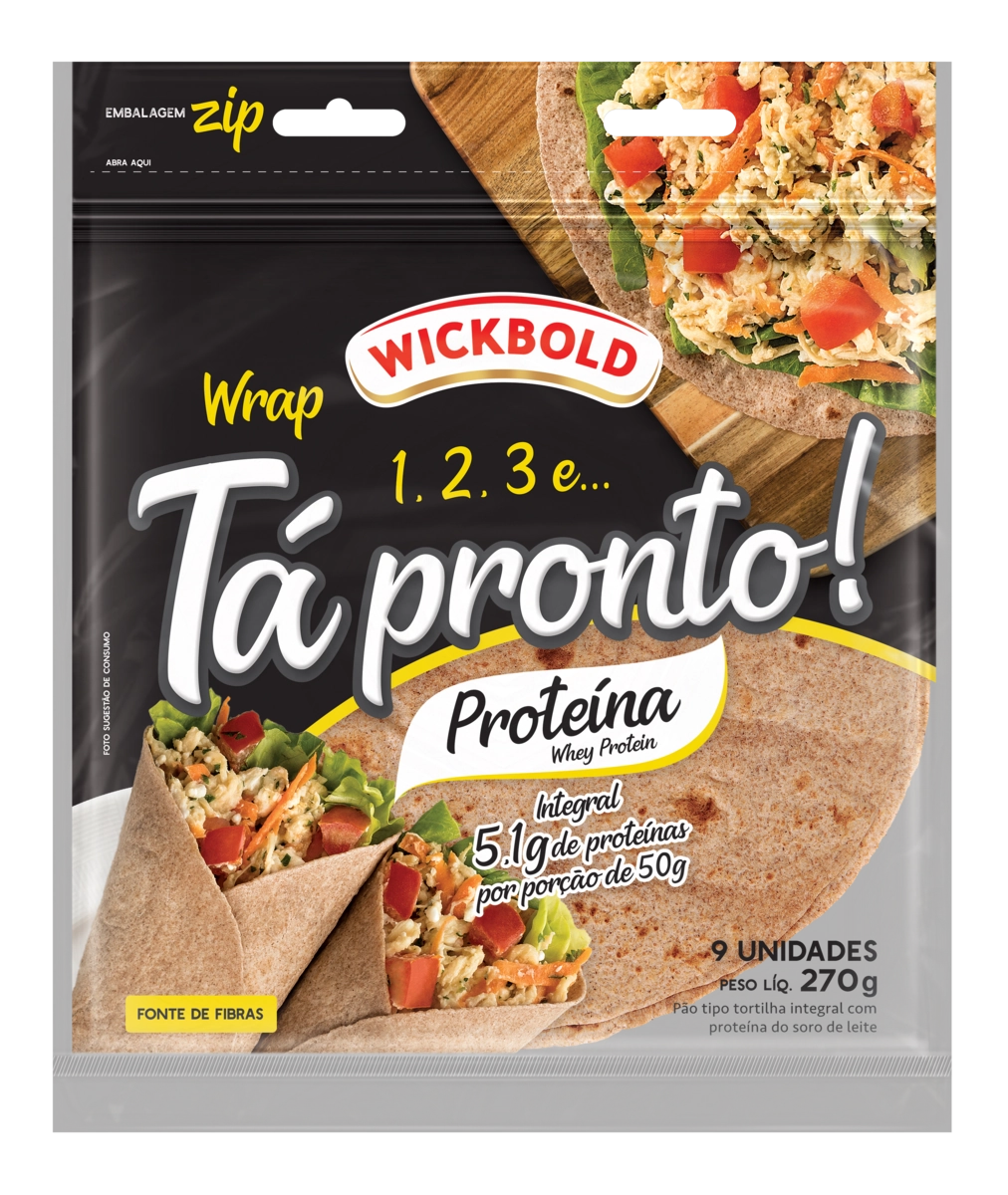 Pão Tortilha Integral Wickbold Tá Pronto Proteína Pouch 270g