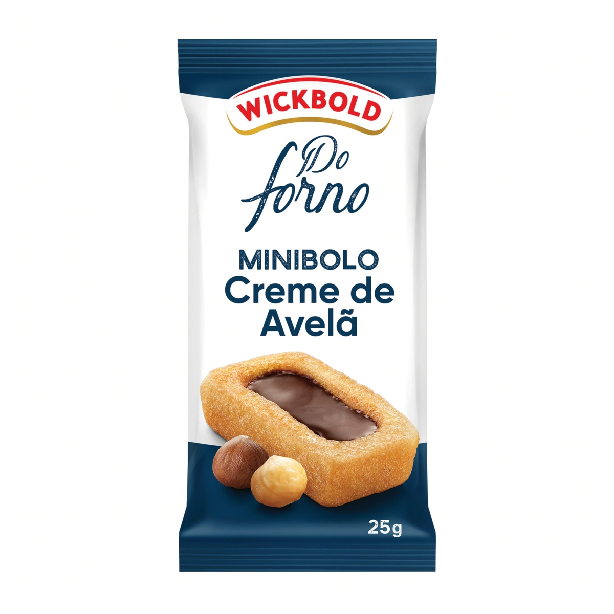 Minibolo Baunilha Recheio Creme De Avelã Wickbold Do Forno Pacote 25g