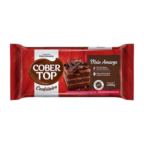 Barra Choc Cober Meio Amargo Bel 1,010kg