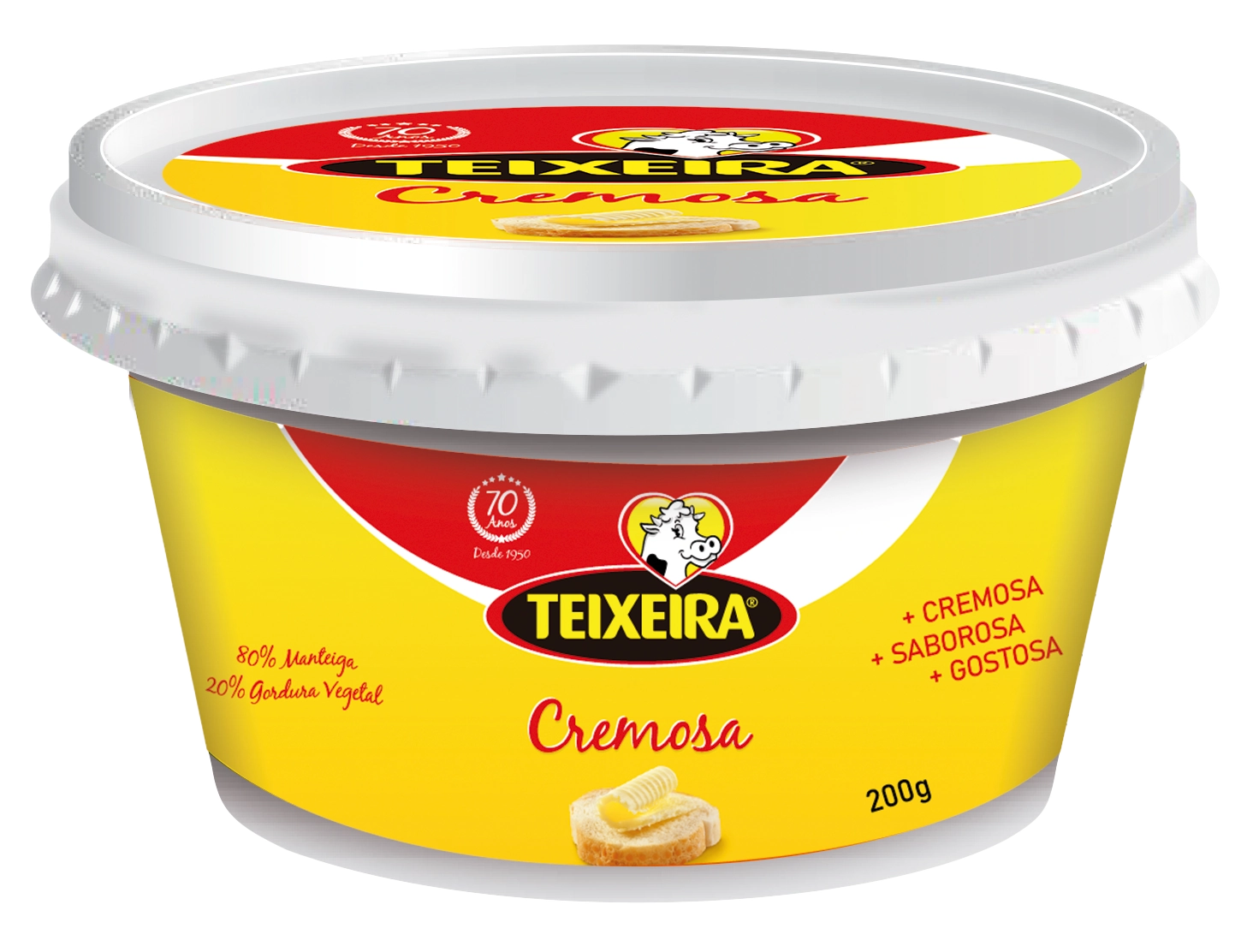 Manteiga Teixeira Cremosa Pt 200g C/sal