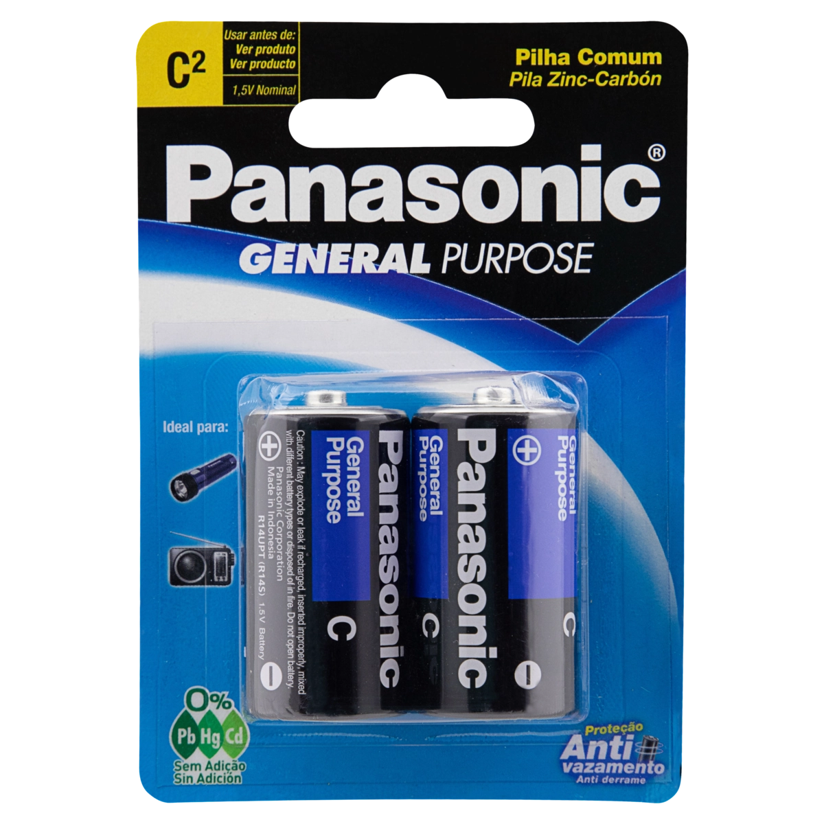 Pilha Panasonic C Media Sm 2unidade