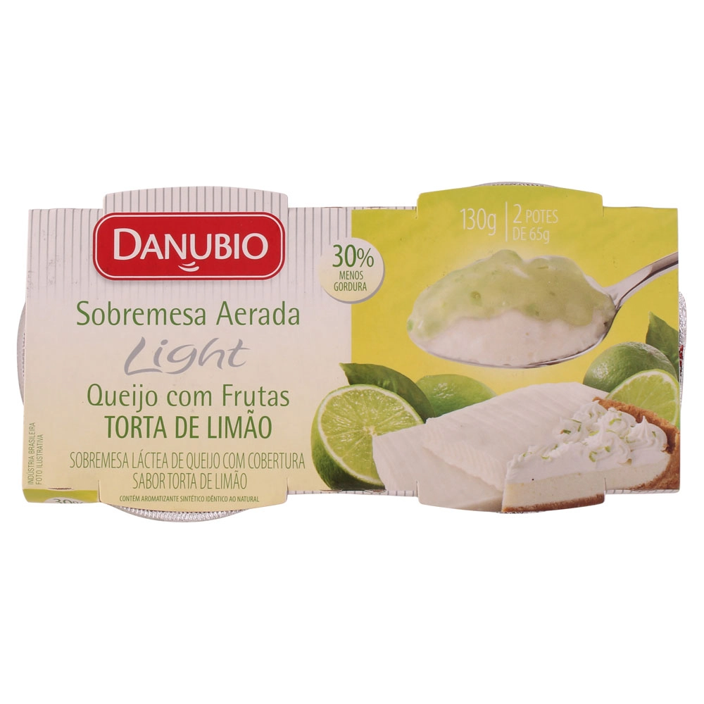 Sobremesa Láctea Torta De Limão Light Danubio Caixa 130g 2 Unidades