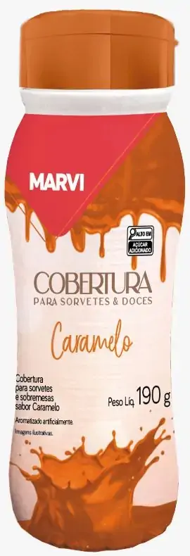 Cobertura P/sorvete Caramelo 190g Marvi
