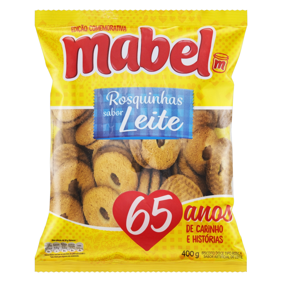 Biscoito Rosquinha Leite Mabel Pacote 400g