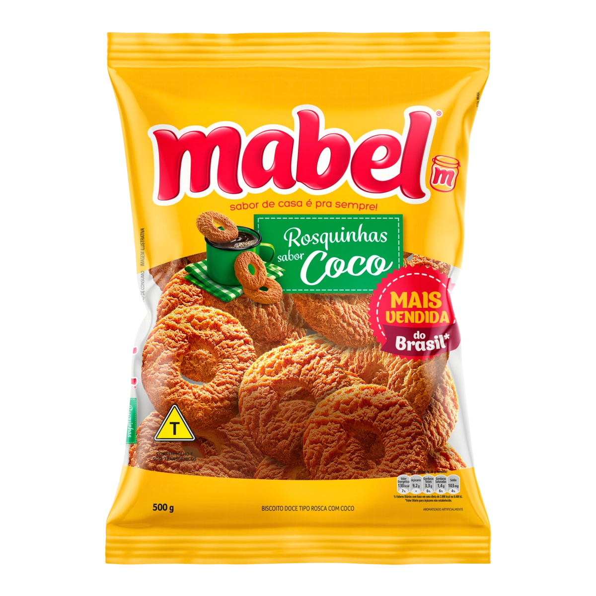 Biscoito Rosquinha Coco Mabel Pacote 500g