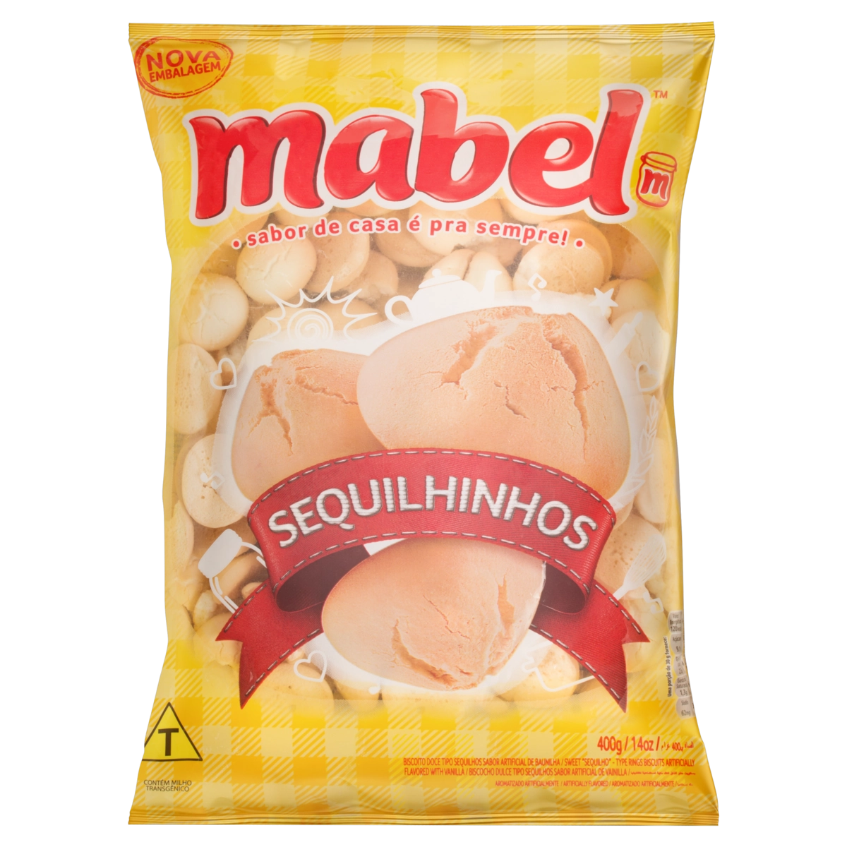 Biscoito Sequilho Baunilha Mabel Pacote 400g