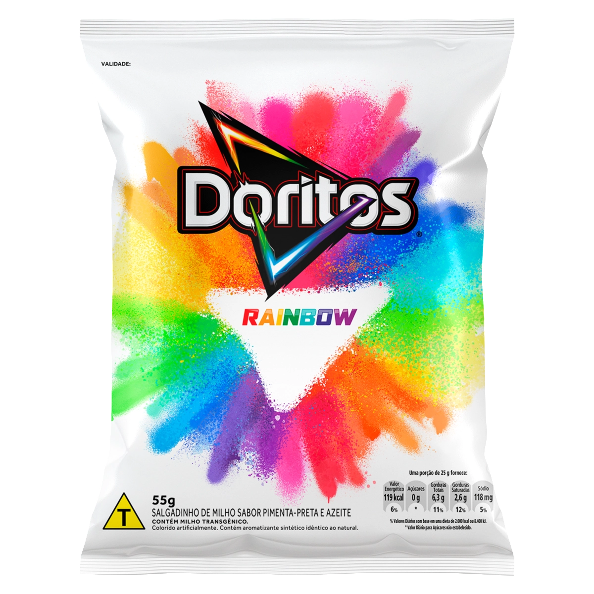 Salgadinho De Milho Doritos Rainbow Pacote 55g