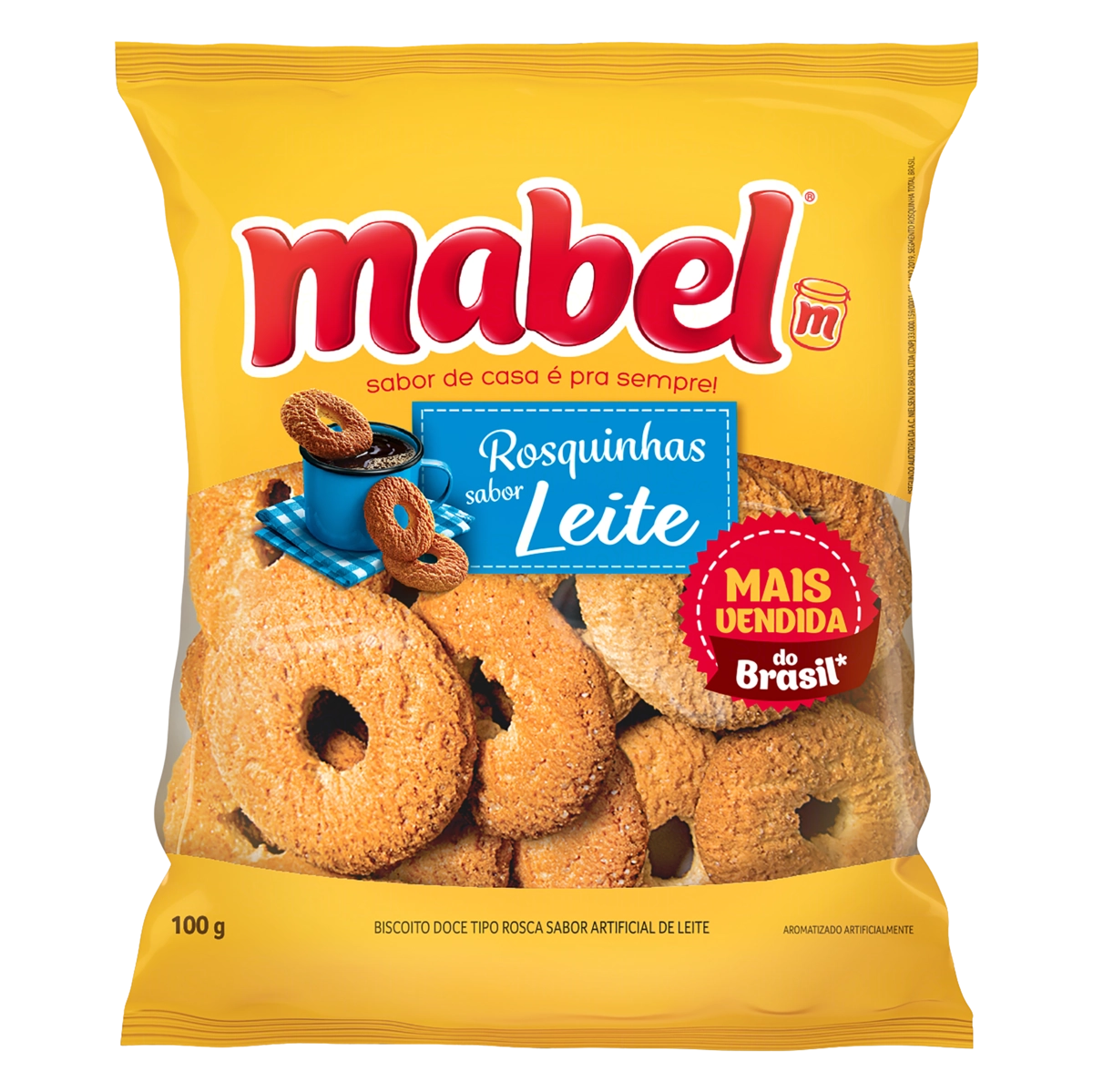 Biscoito Rosquinha Leite Mabel Pacote 100g